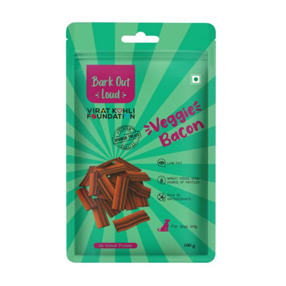 Bark Out Loud by Vivaldis Veggie Bacon Vegan Spanish Dog Treats -100 gm